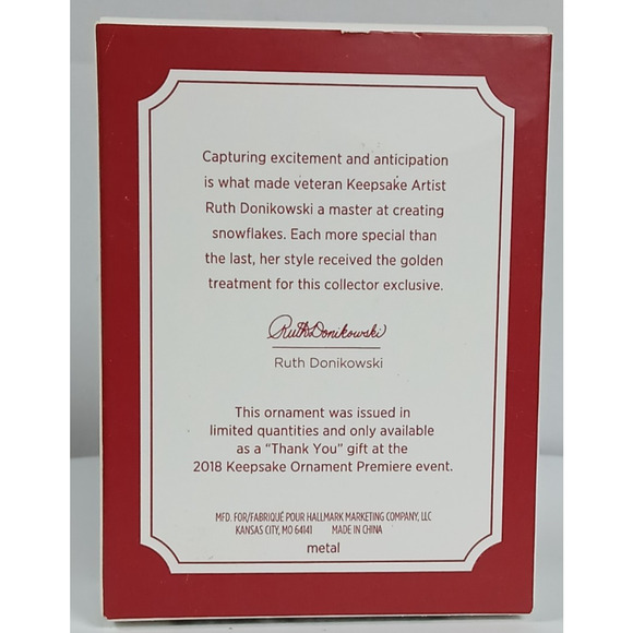 HALLMARK A Glistening Gift for You 2018 Keepsake Ornament Club Christmas - Picture 2 of 4